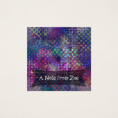 Gepersonaliseerde veelkleurige Abstracte digitale Vierkante Visitekaartjes (Voorkant)