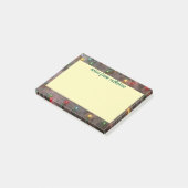 Gepersonaliseerde veelkleurige faux kerstverlichti post-it® notes (Schuin)