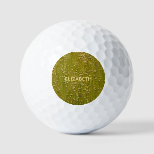Gepersonaliseerde veelkleurige groene bloemen golfballen (Voorkant)