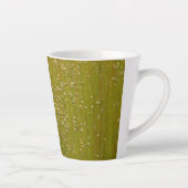 Gepersonaliseerde veelkleurige groene bloemen latte mok (Rechts)