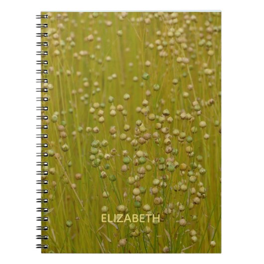 Gepersonaliseerde veelkleurige groene bloemen notitieboek (Voorkant)