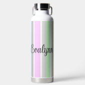 Gepersonaliseerde veelkleurige strepen waterfles (Voorkant)