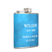 Gepersonaliseerde veelkleurige waterscène heupfles (Rechts)