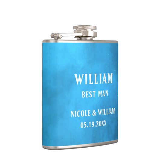 Gepersonaliseerde veelkleurige waterscène heupfles (Rechts)