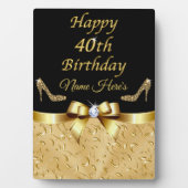 Gepersonaliseerde, veertigste verjaardag cadeautje fotoplaat (voorkant)