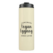 Gepersonaliseerde Vegan Eggnog Thermal Tumbler Thermosbeker (Voorkant)