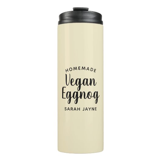 Gepersonaliseerde Vegan Eggnog Thermal Tumbler Thermosbeker (Voorkant)