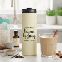 Gepersonaliseerde Vegan Eggnog Thermal Tumbler