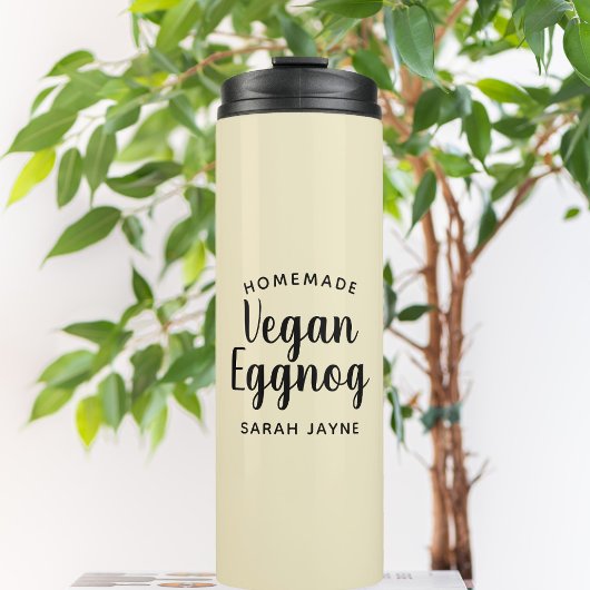 Gepersonaliseerde Vegan Eggnog Thermal Tumbler Thermosbeker