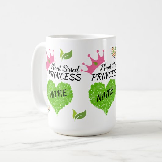 Gepersonaliseerde Vegan Princess Mok - Aangepaste (Voorkant links)