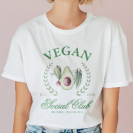 Gepersonaliseerde Vegan Sociale Club Aangepaste Pl T-shirt
