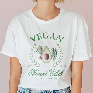 Gepersonaliseerde Vegan Sociale Club Aangepaste Pl T-shirt
