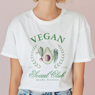 Gepersonaliseerde Vegan Sociale Club Aangepaste Pl T-shirt