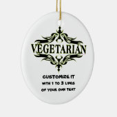 Gepersonaliseerde vegetariër keramisch ornament (Rechts)