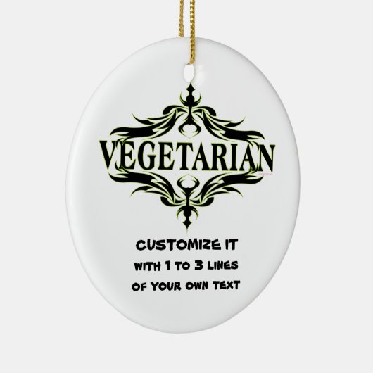 Gepersonaliseerde vegetariër keramisch ornament (Rechts)