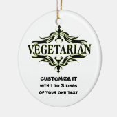 Gepersonaliseerde vegetariër keramisch ornament (Links)