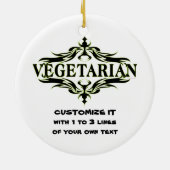 Gepersonaliseerde vegetariër keramisch ornament (Achterkant)