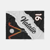 Gepersonaliseerde Veldhockeydeken, Aangepaste Naam Fleece Deken (Voorkant (Horizontaal))