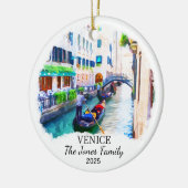 Gepersonaliseerde Venetië Ornament, Italië Gift Keramisch Ornament (Links)