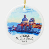 Gepersonaliseerde Venetië Ornament, Italië Gift Keramisch Ornament (Voorkant)