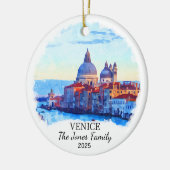 Gepersonaliseerde Venetië Ornament, Italië Gift Keramisch Ornament (Links)