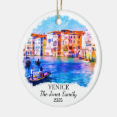 Gepersonaliseerde Venetië Ornament, Italië Gift Keramisch Ornament (Links)