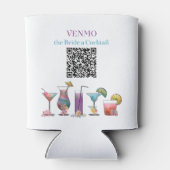 Gepersonaliseerde VENMO de Bruid een Cocktail QR C Blikjeskoeler (Achterkant)