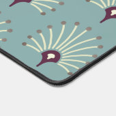 Gepersonaliseerde ventilatorpatroonviolet op blau bureaumat (Hoek)