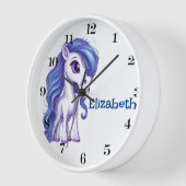 Gepersonaliseerde Verbluffende Eenhoorn Muur Klok (Hoek)