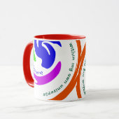 Gepersonaliseerde verbluffende gekleurde Abstracte Mok (Voorkant links)