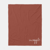Gepersonaliseerde verbrande Umber Snuggle Fleece Deken (Voorkant)