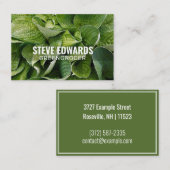 Gepersonaliseerde "Verdant Leaves" (GB/Euro) Visitekaartje (Voorkant / Achterkant)