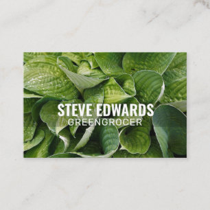 Gepersonaliseerde "Verdant Leaves" (GB/Euro) Visitekaartje