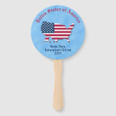 Gepersonaliseerde Verenigde Staten Vlaggenkaart Ve Handwaaier (Achterkant)