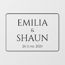 Gepersonaliseerde verfijnde bruiloft venster Cling Raamsticker