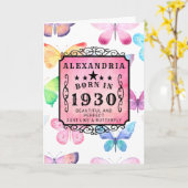 Gepersonaliseerde Verjaardag 1930 Waterverf Butter Kaart (Gele Bloem)