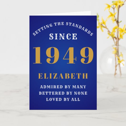 Gepersonaliseerde Verjaardag 1949 Toevoegen Jouw n Kaart (Gele Bloem)