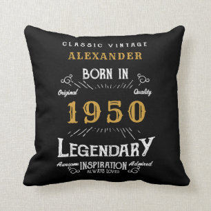 Gepersonaliseerde verjaardag 1950 Legendary Kussen