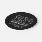 Gepersonaliseerde verjaardag 1959 voor mannen papieren bordje (Gekanteld)