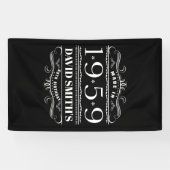 Gepersonaliseerde verjaardag 1959 voor mannen spandoek (Horizontaal)