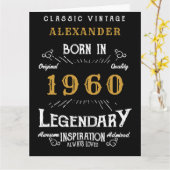 Gepersonaliseerde Verjaardag 1960 Naam toevoegen L Kaart (Gele Bloem)