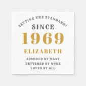 Gepersonaliseerde Verjaardag 1969 Toevoegen Jouw n Servet (Voorkant)