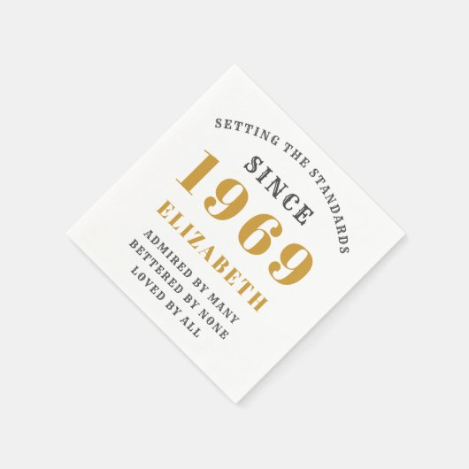 Gepersonaliseerde Verjaardag 1969 Toevoegen Jouw n Servet (Hoek)