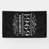 Gepersonaliseerde verjaardag 1969 voor mannen spandoek (Horizontaal)