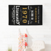 Gepersonaliseerde verjaardag 1970 Voeg Jouw naam L Spandoek (Insitu)