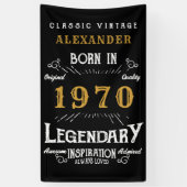 Gepersonaliseerde verjaardag 1970 Voeg Jouw naam L Spandoek (Verticaal)