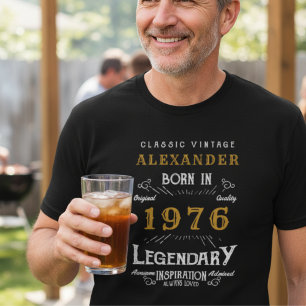 Gepersonaliseerde verjaardag 1976 Jouw naam toevoe T-shirt