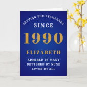 Gepersonaliseerde Verjaardag 1990 Loved Voeg naam Kaart (Gele Bloem)