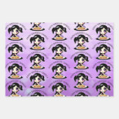 Gepersonaliseerde verjaardag Anime Gaming en Pizza Inpakpapier Vel (Voorkant 2)