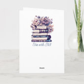 Gepersonaliseerde Verjaardag Antiek Boeken en Roze Kaart (Achterkant)